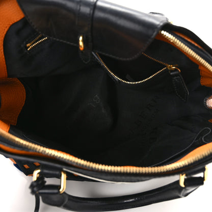 Burberry Calfskin Velvet Medium Milverton Satchel Copper Orange 5 of 15