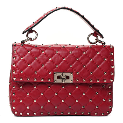 Valentino Garavani Nappa Medium Rockstud Spike Shoulder Bag Rosso Valentino 1 of 4