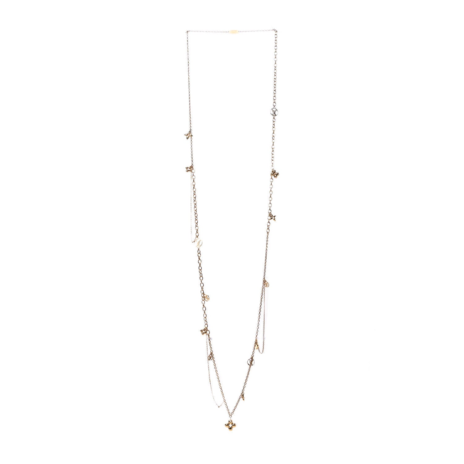 Louis Vuitton Metal Blooming Supple Necklace Gold 3 of 6