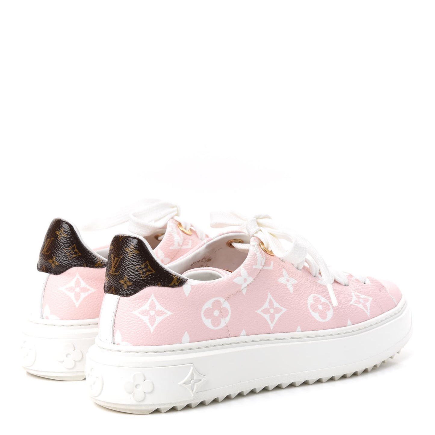 Monogram Giant Time Out Sneakers 36 Rose