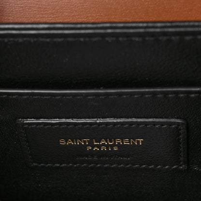 Saint Laurent Canvas Monogram Medium Solferino Satchel Beige Cognac 6 of 9