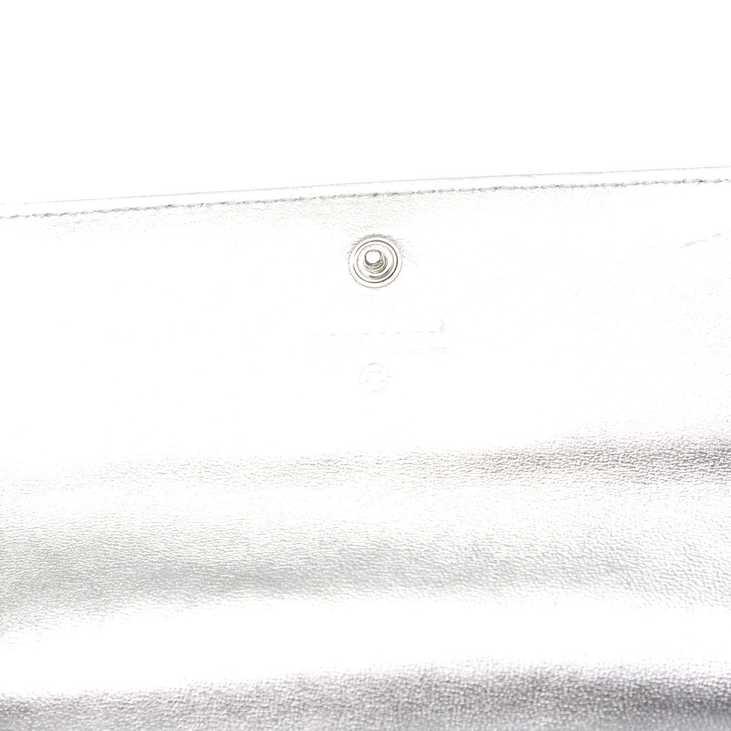 Chanel Metallic Lambskin Long Flap Wallet Silver 6 of 11
