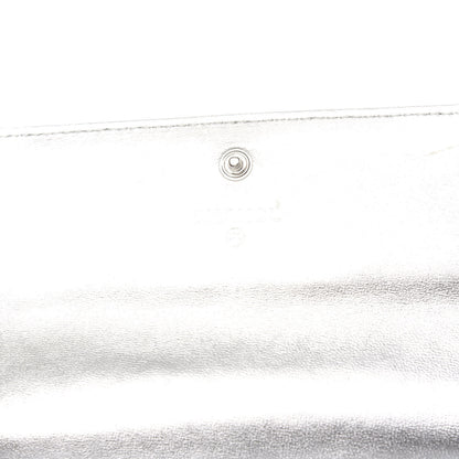 Chanel Metallic Lambskin Long Flap Wallet Silver 6 of 11