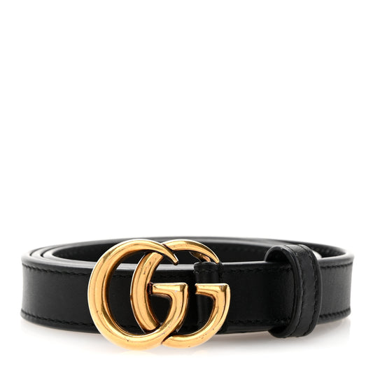Calfskin Double G 20mm Belt 80 32 Black