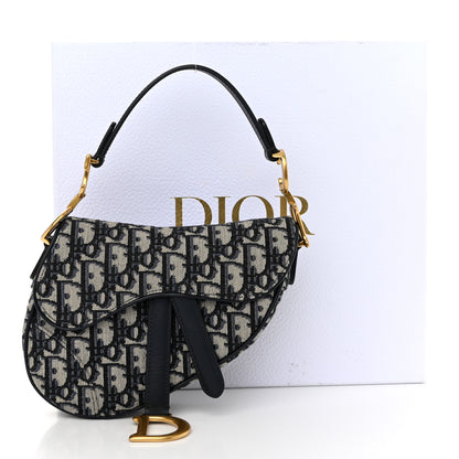 Christian Dior Oblique Mini Saddle Bag Blue 11 of 11