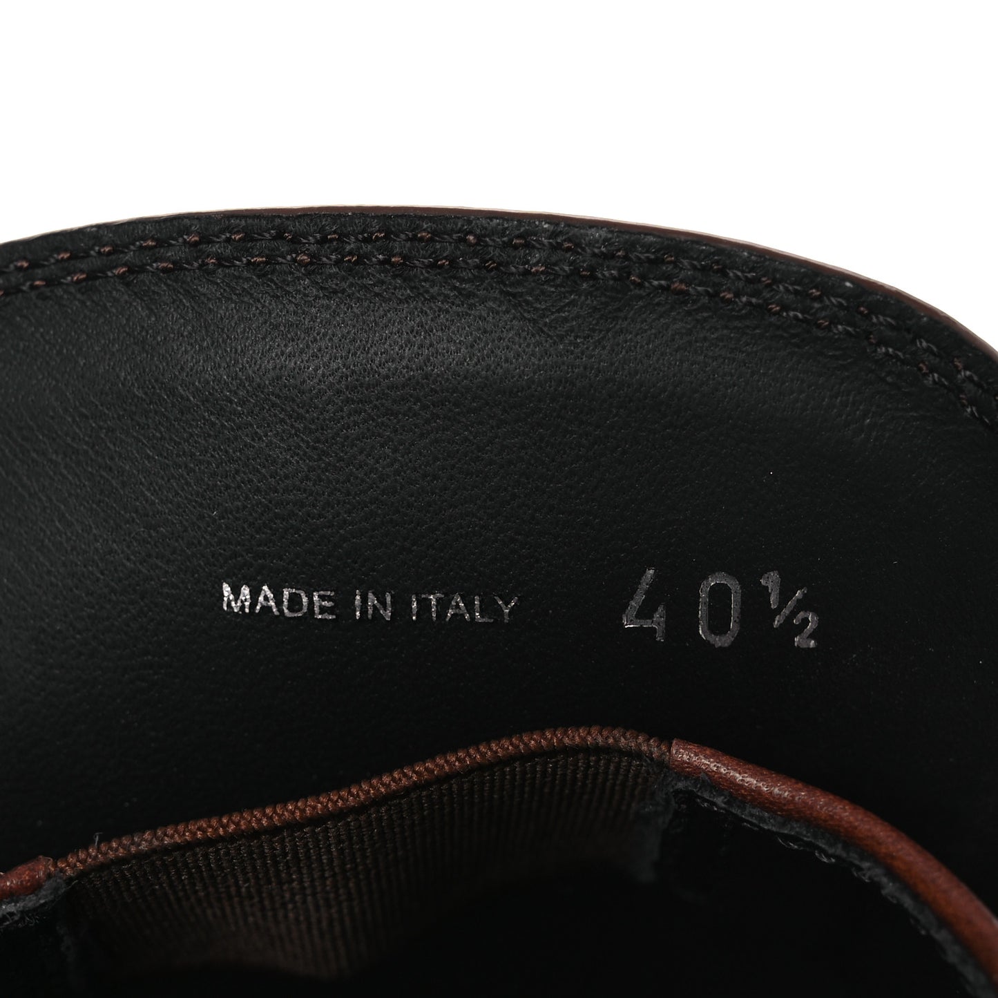 Vitello Fume Metal Triangle Logo 50mm Loafers 40.5 Cognac