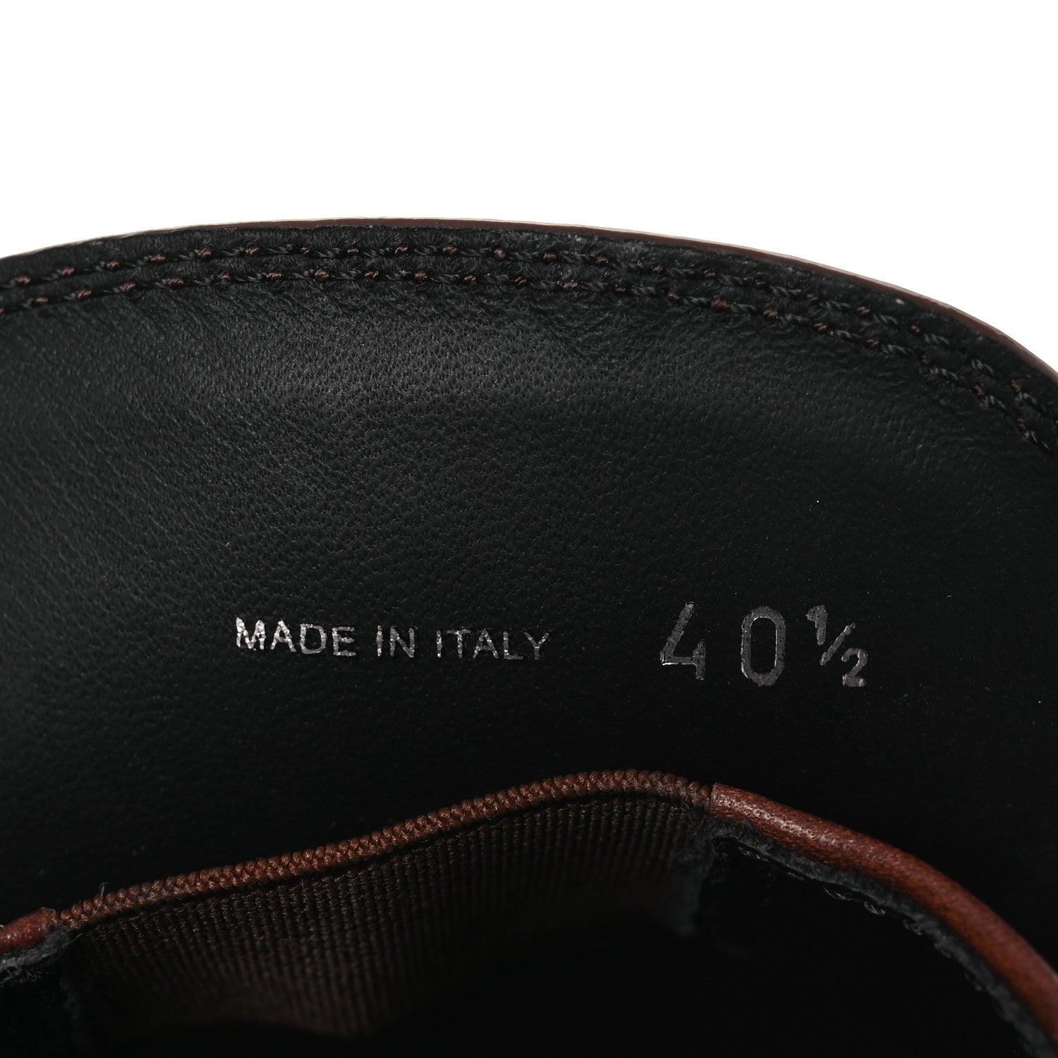 Prada Vitello Fume Metal Triangle Logo 50mm Loafers 40.5 Cognac 10 of 11