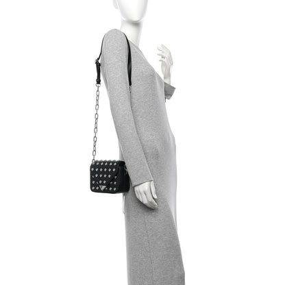 Alexander Wang Calfskin Studded Mini Prisma Envelope Shoulder Black 2 of 10