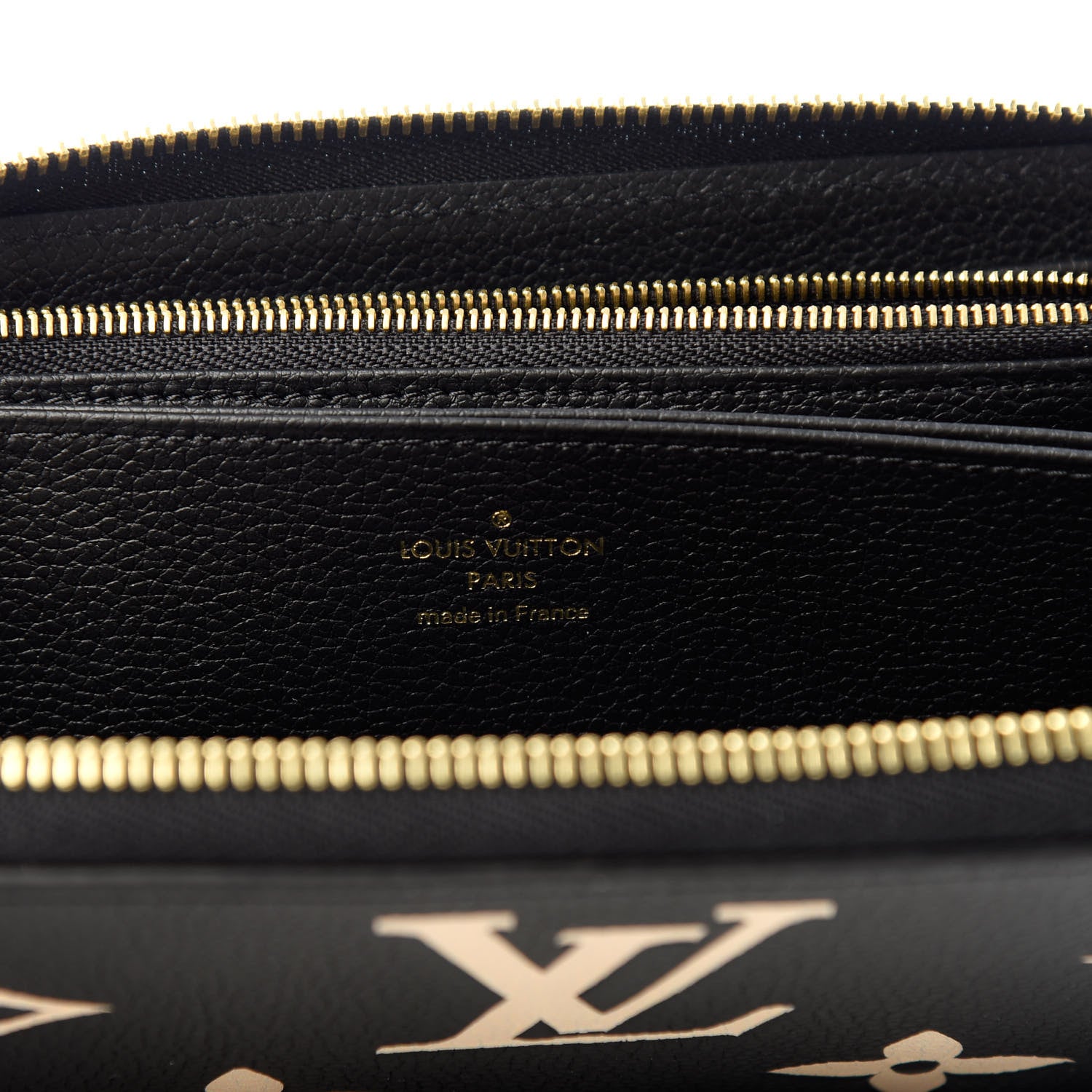 Louis Vuitton Empreinte Monogram Giant Zippy Wallet Black Beige 6 of 6