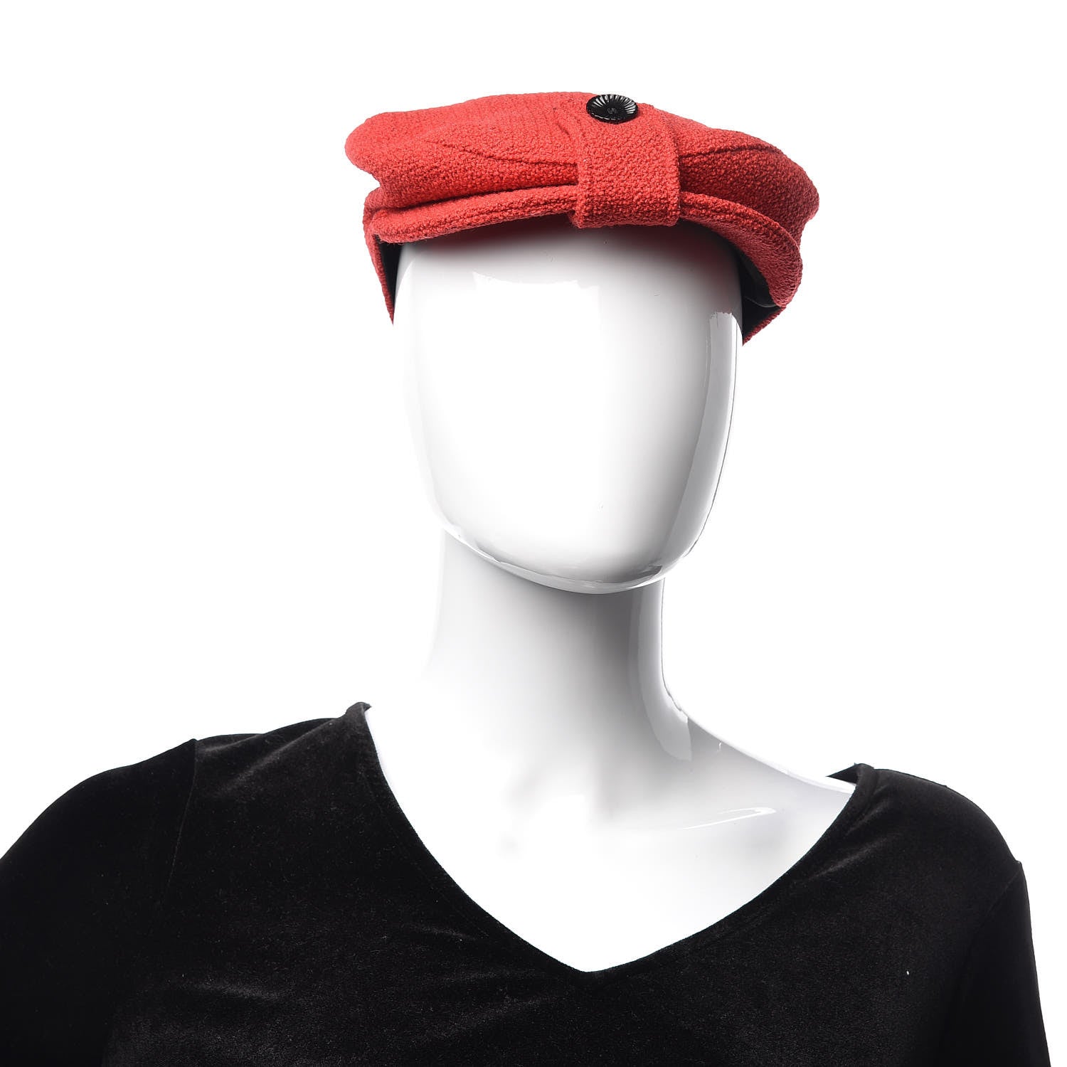 Chanel Wool Medium Hat M Red 2 of 8