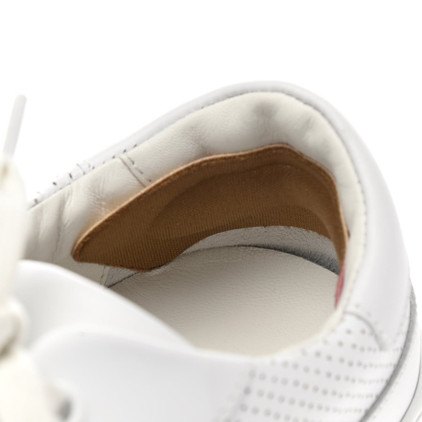 Calfskin Perforated Day Sneakers 36 White