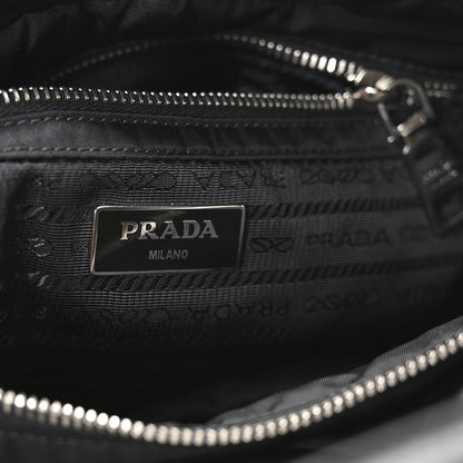 Prada Re-Nylon Nappa Triangle Quilted Padded Double Handled Zip Pocket Tote Black 6 of 13