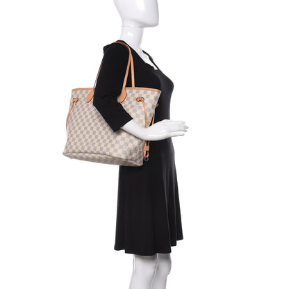 Louis Vuitton Damier Azur Neo Neverfull MM Rose Ballerine 2 of 11