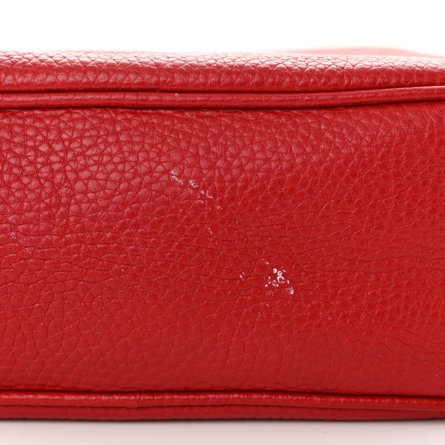 Pebbled Calfskin Small Soho Disco Bag Vibrant Red