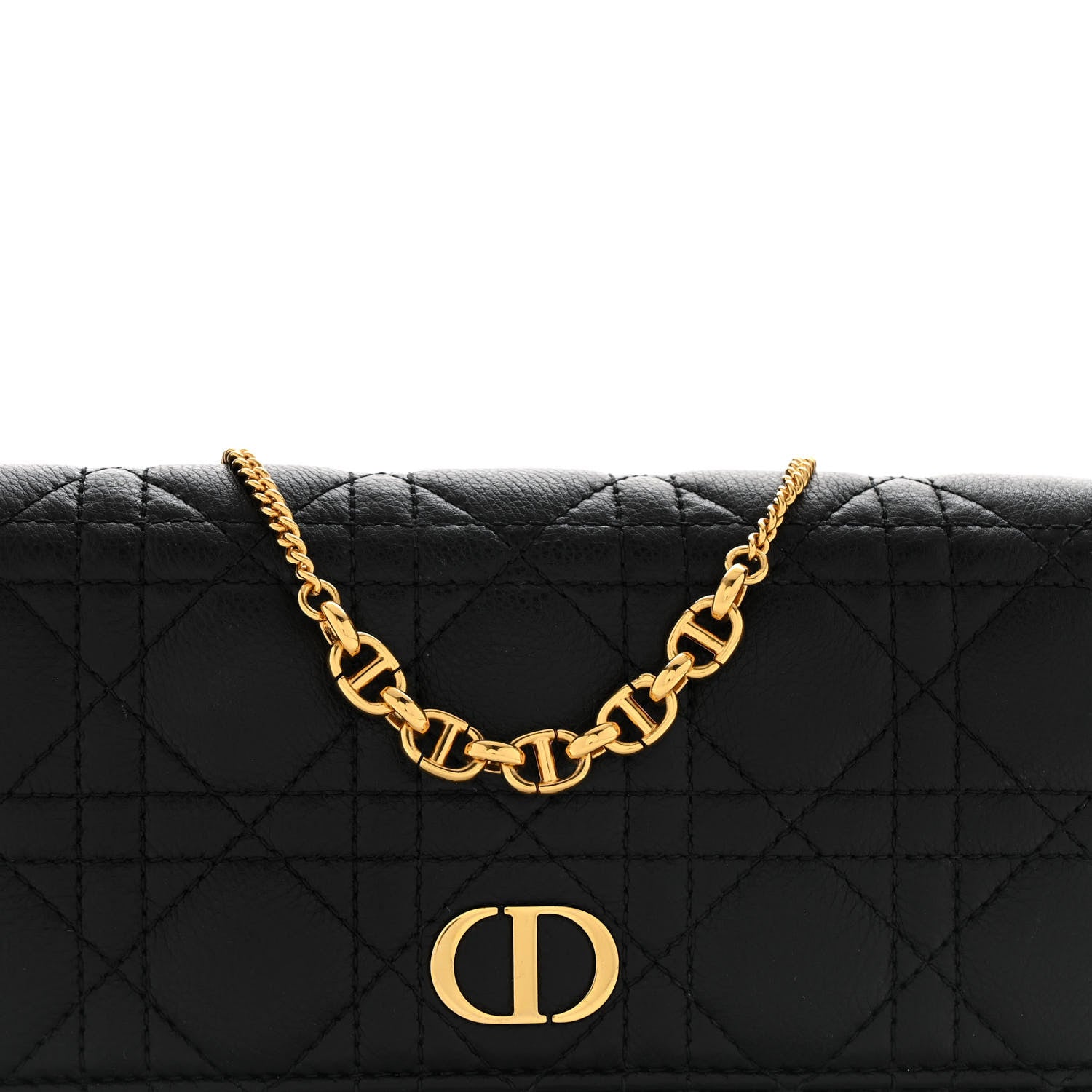 Christian Dior Supple Calfskin Caro Pouch with Chain Black 8 of 14