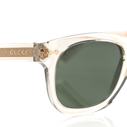 Gucci Acetate Square Frame Opulent Luxury GG0182S Sunglasses Grey Transparent 7 of 8