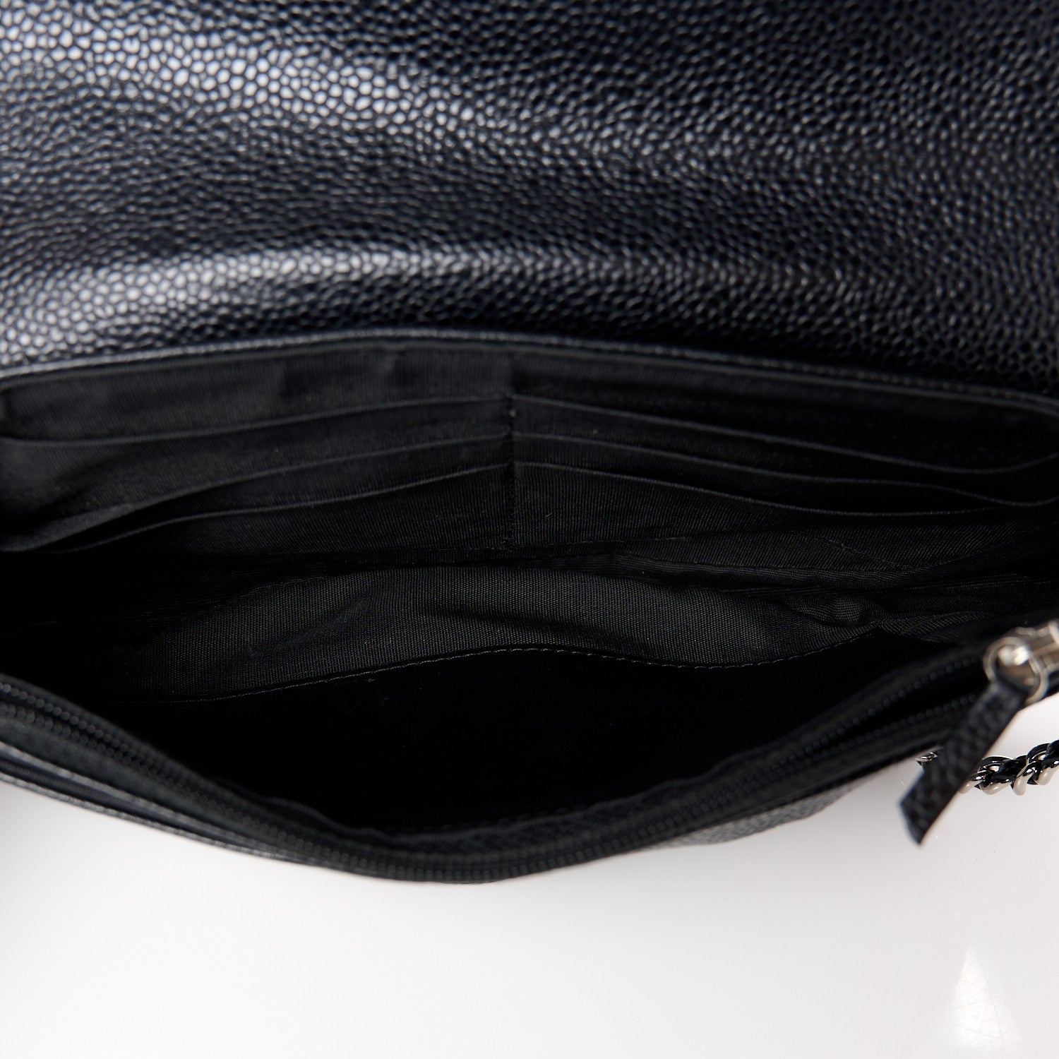Chanel Caviar Half Moon Wallet On Chain WOC Black 5 of 11