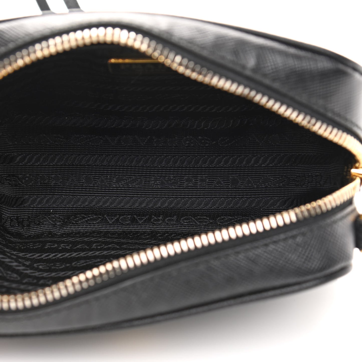 Saffiano Lux Small Camera Crossbody Bag Black