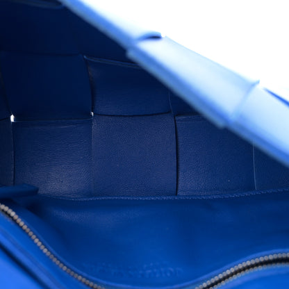Bottega Veneta Lambskin Maxi Intrecciato Cassette Crossbody Bag Cobalt 5 of 12