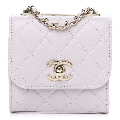 Chanel Lambskin Quilted Mini Trendy CC Clutch With Chain Lilas Lilac 1 of 9