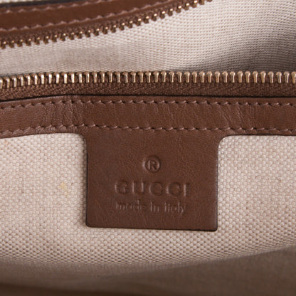Gucci GG Supreme Monogram Margaux Calfskin Large Nice Top Handle Dome Bag Beige Ebony Acero 6 of 8