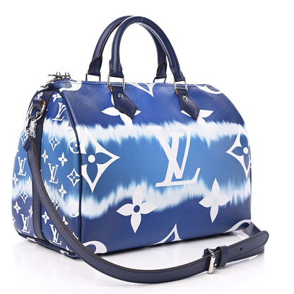 Louis Vuitton Monogram Escale Speedy Bandouliere 30 Blue 2 of 8