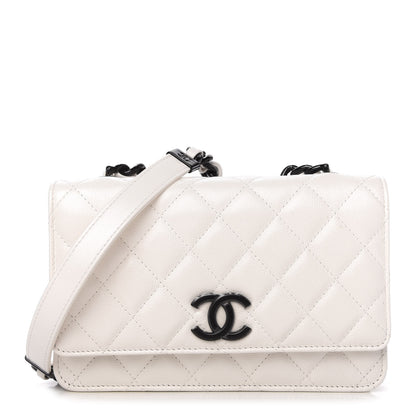 Chanel Caviar Quilted My Everything Wallet On Chain WOC White 1 of 12