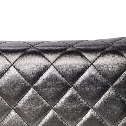 Chanel Metallic Lambskin Like A Wallet Flap Silvery Black 15 of 17