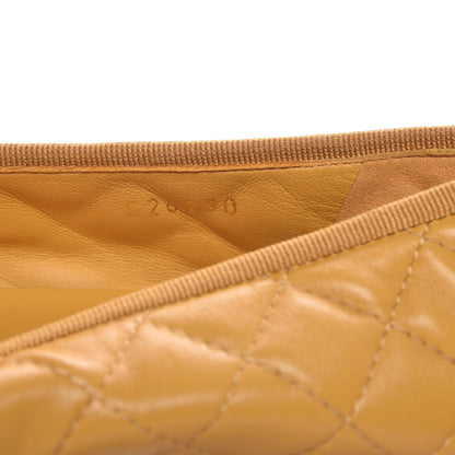Chanel Lambskin Quilted CC Cap Toe Ballerina Flats 37 Yellow 8 of 9
