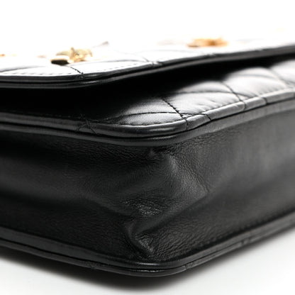 Chanel Aged Calfskin Quilted Lucky Charms 2.55 Reissue Wallet On Chain WOC Black 9 of 10