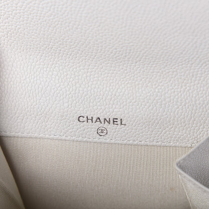 Chanel Caviar Outdoor Ligne French Wallet White 5 of 7