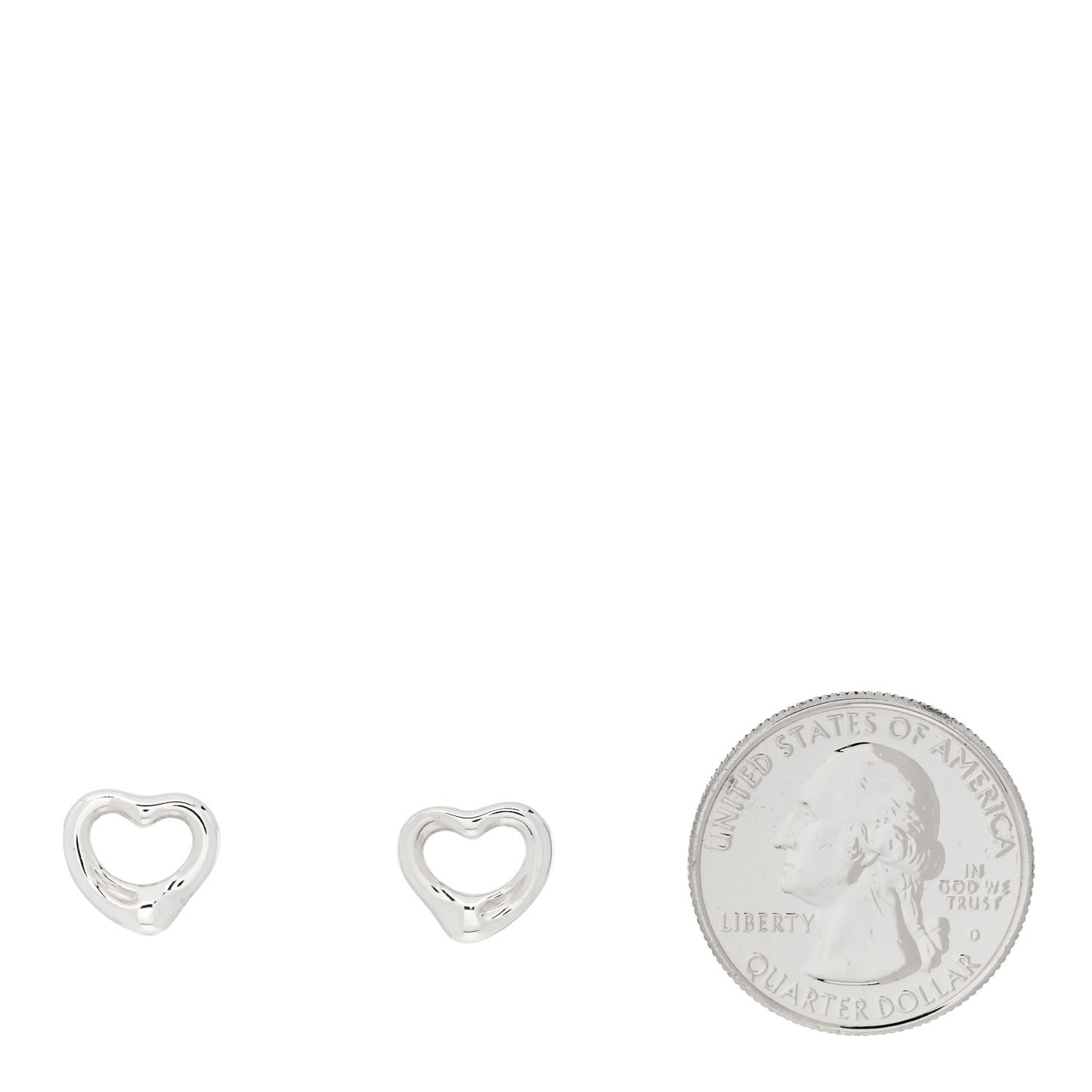 Sterling Silver Elsa Peretti 11mm Open Heart Earrings