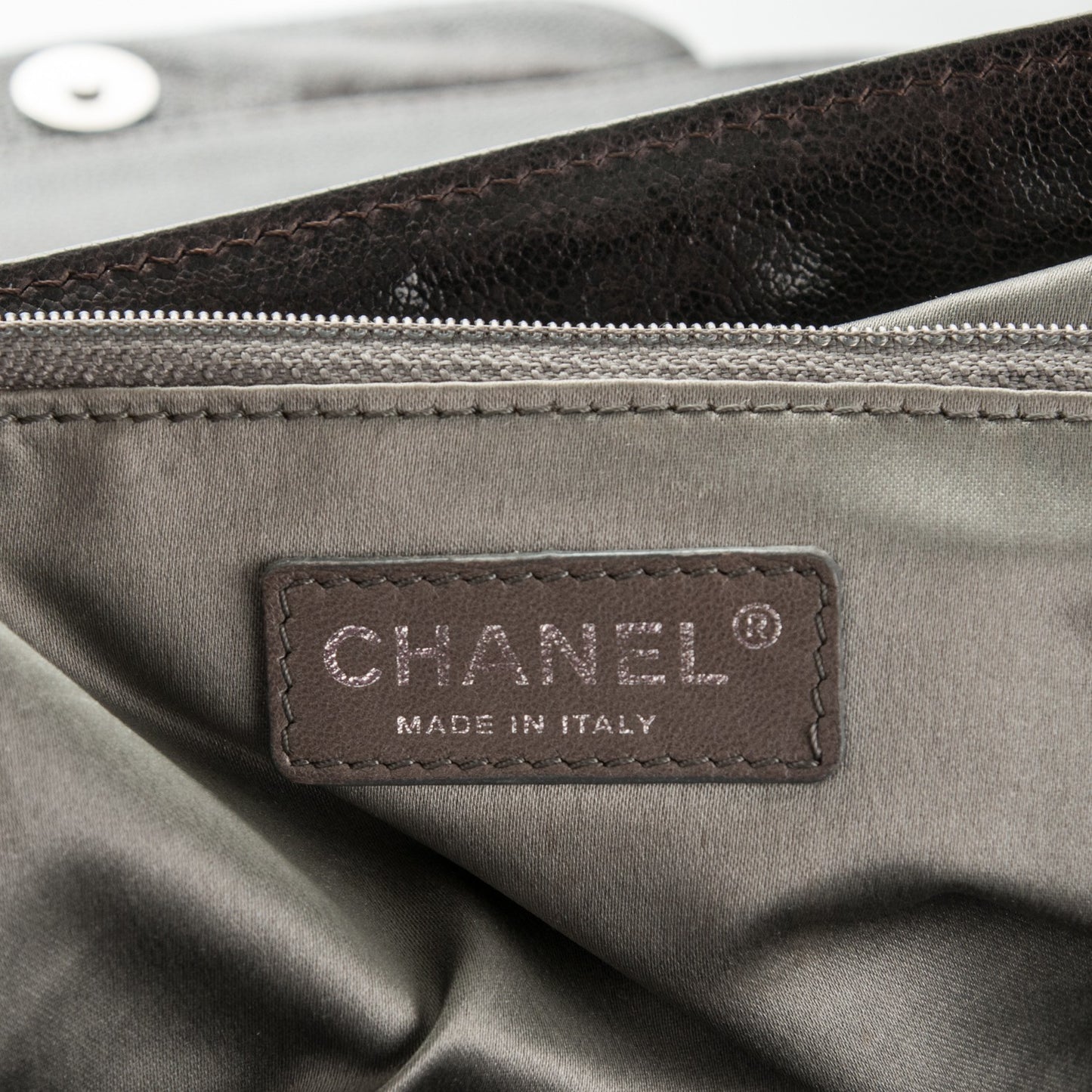 Glazed Caviar Pocket In The City Tote Brown