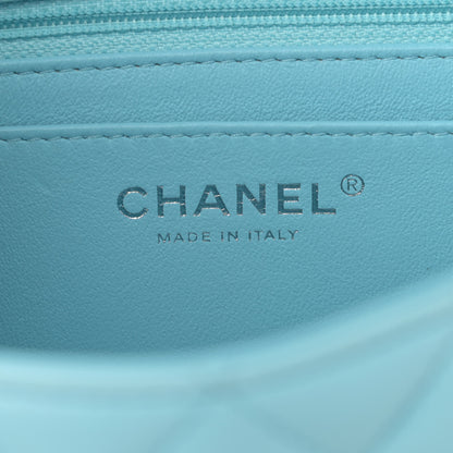 Chanel Lambskin Quilted Mini Rectangular Flap Light Blue 6 of 12