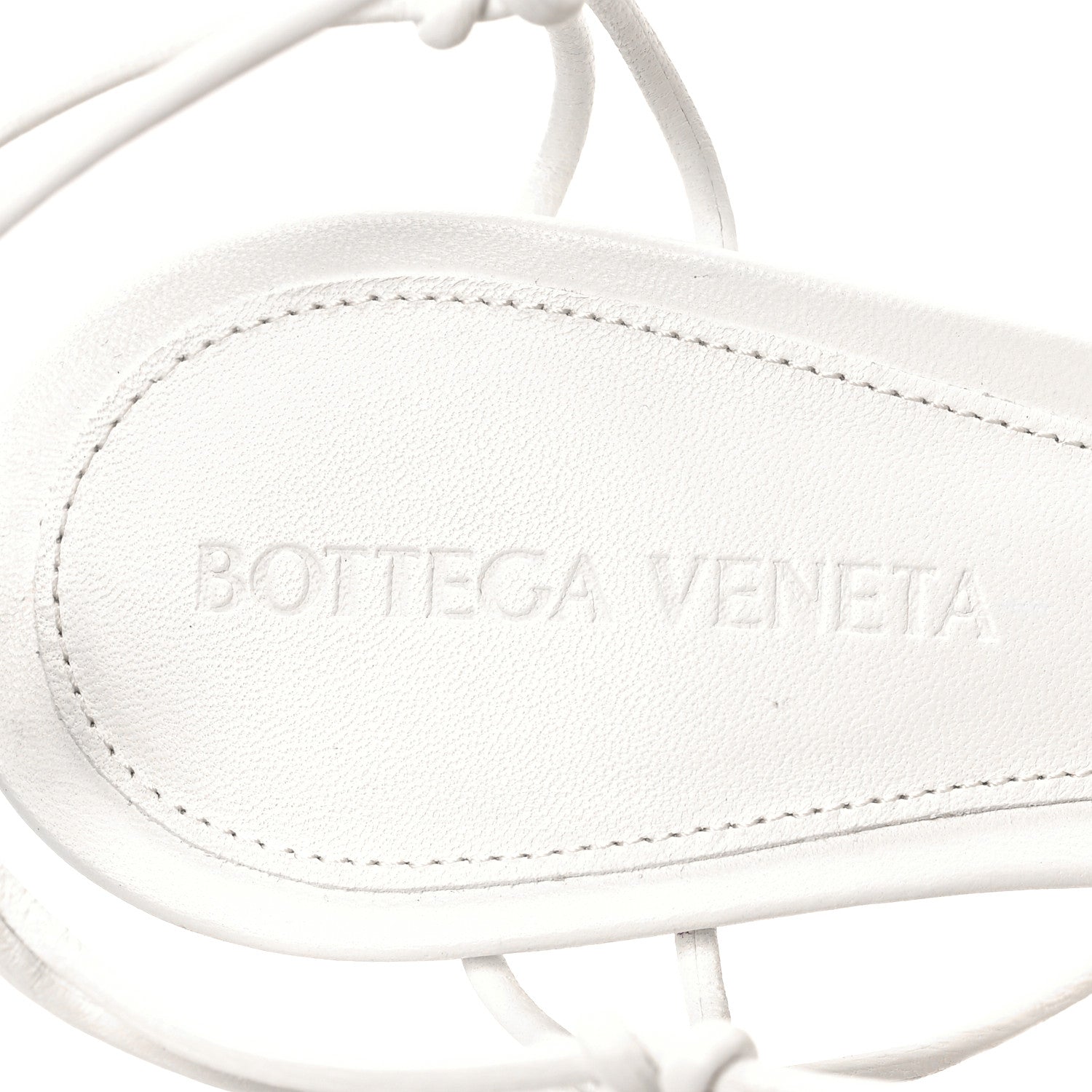 Bottega Veneta Nappa Dot Ankle Tie Sandals 37.5 White 7 of 8