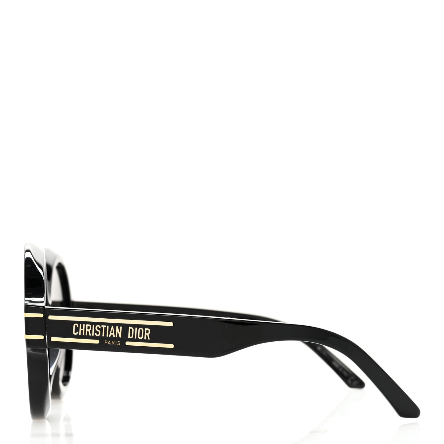 Diorsignature R1U Round Sunglasses Black