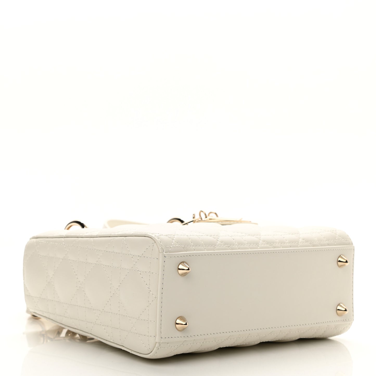 Lambskin Cannage Small My ABCDior Lady Dior White