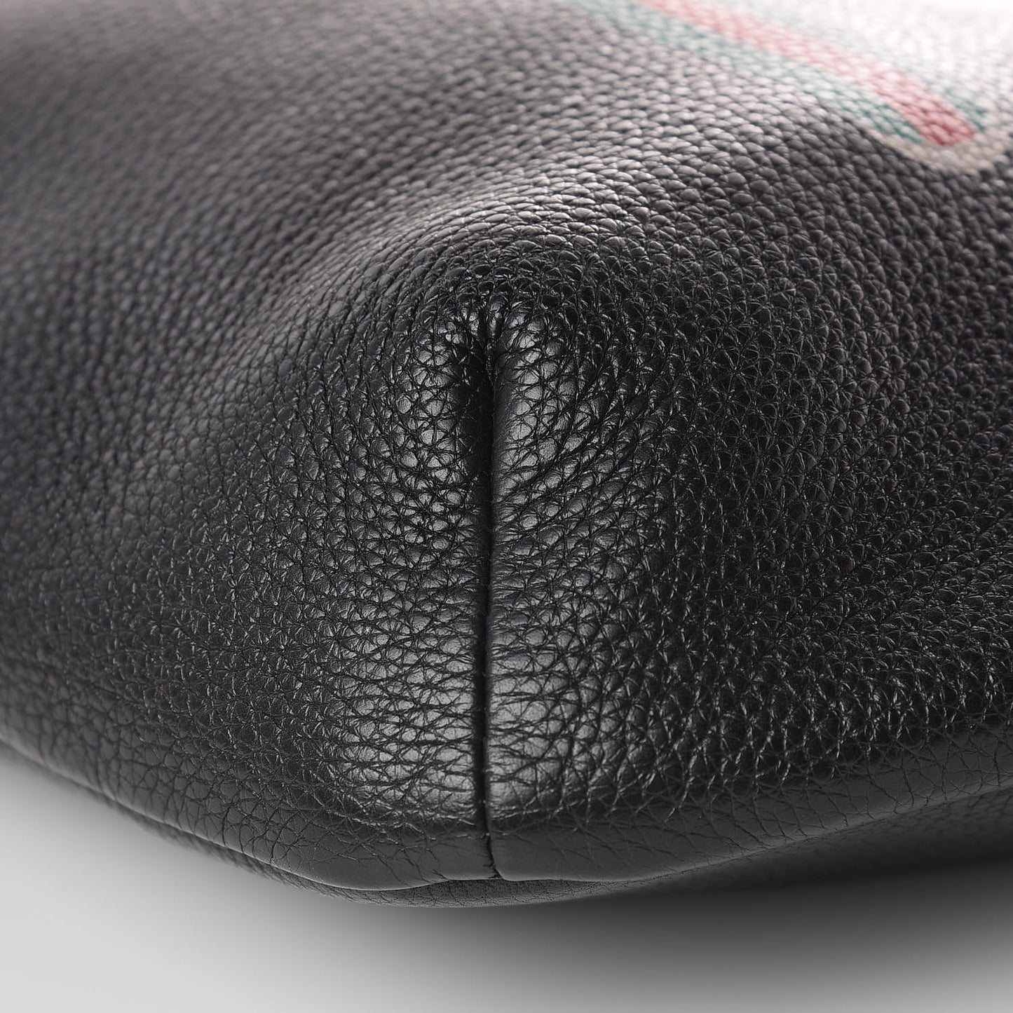 Grained Calfskin Logo Belt Bag Black