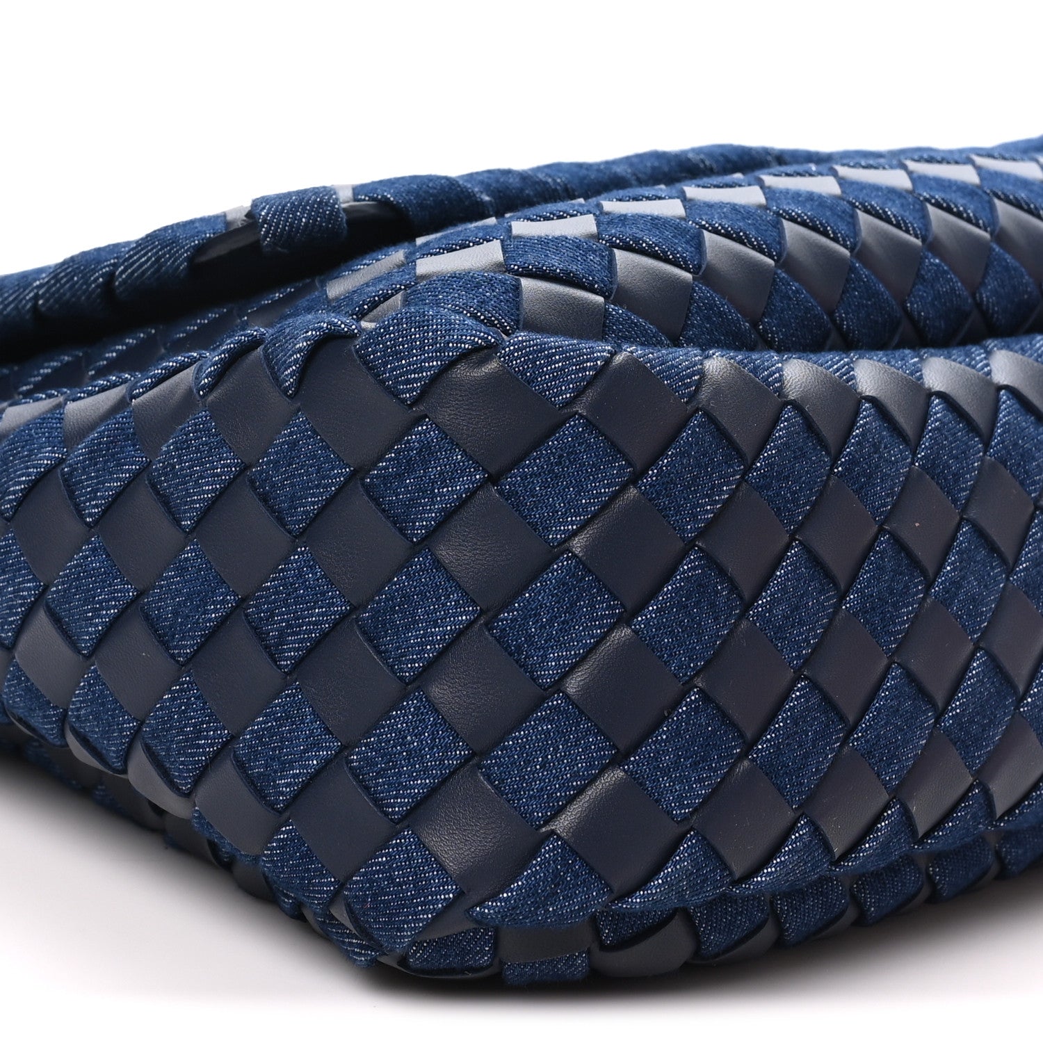 Bottega Veneta Denim Nappa Intrecciato Padded Messenger Abyss Indigo 8 of 9