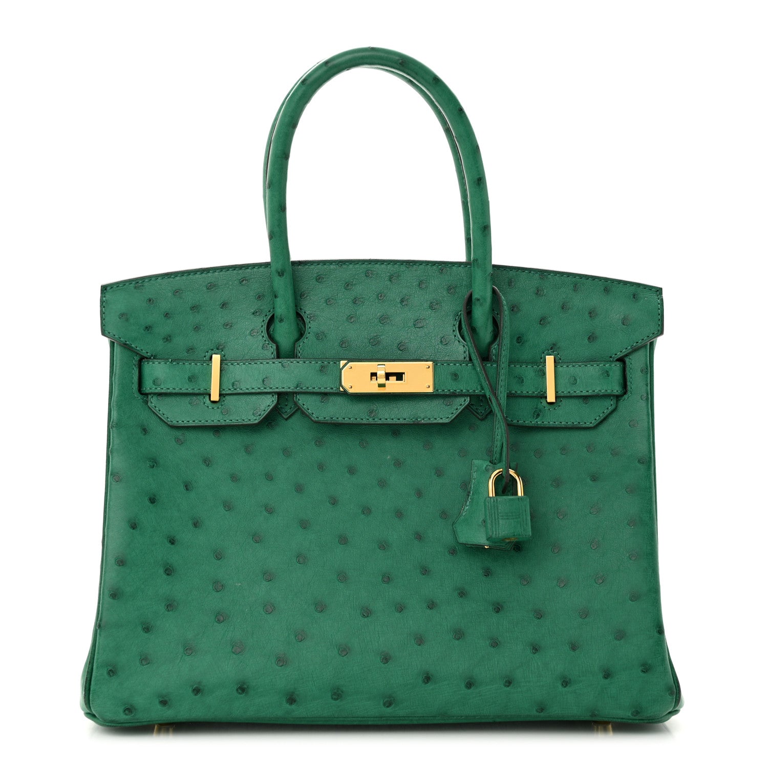 Hermes Ostrich Birkin 30 Vert Vertigo 1 of 15