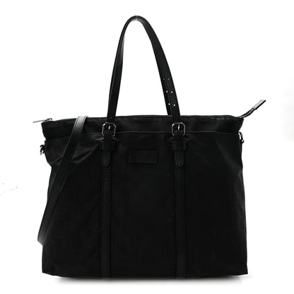 Gucci Nylon Monogram Dollar Calfskin Tote Black 1 of 11