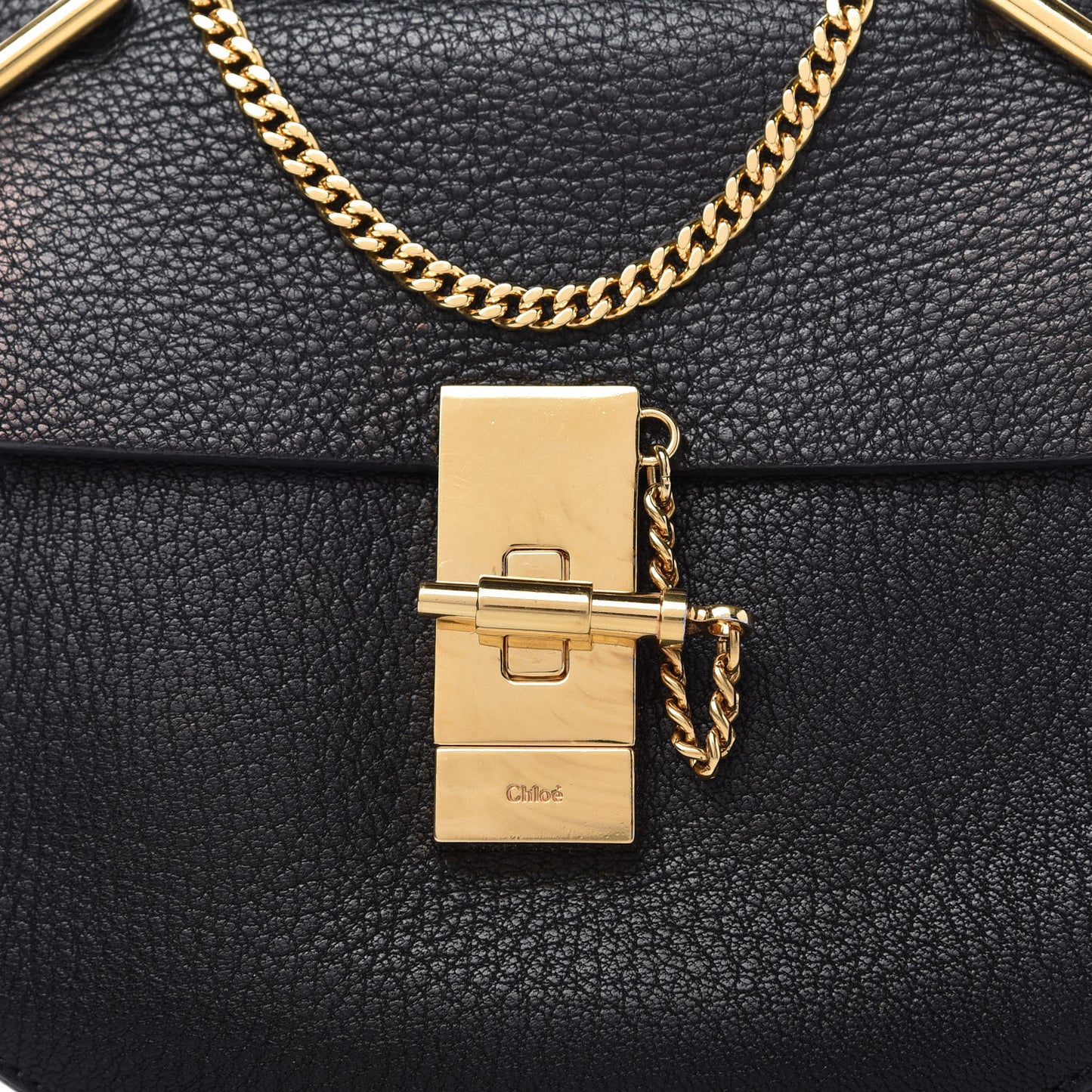 Grained Lambskin Mini Drew Shoulder Bag Black