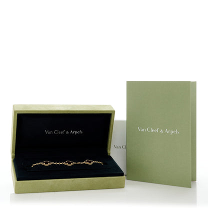Van Cleef & Arpels 18K Yellow Gold Carnelian 5 Motifs Vintage Alhambra Bracelet 2 of 6