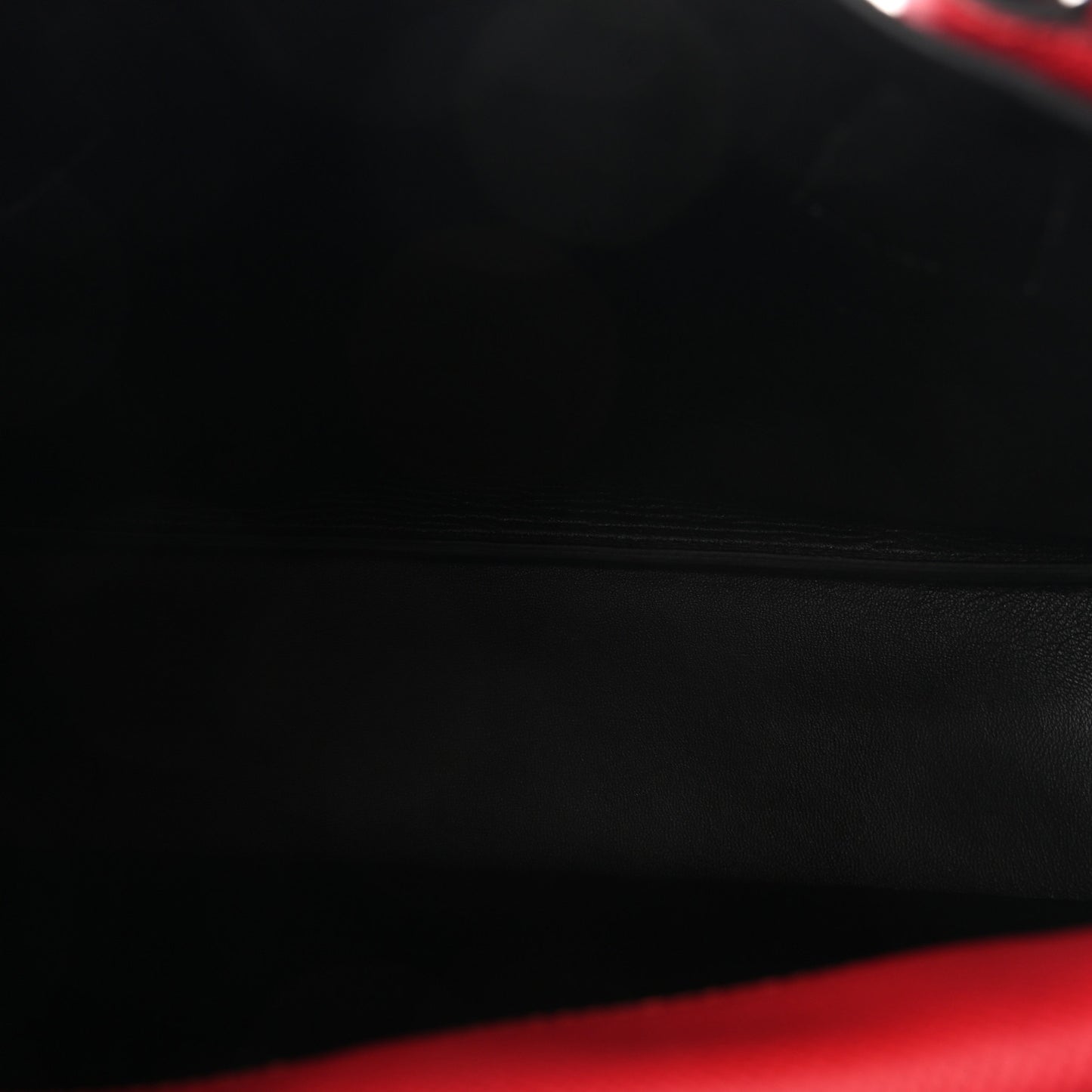 Saffiano Cuir Medium Double Bag Fuoco