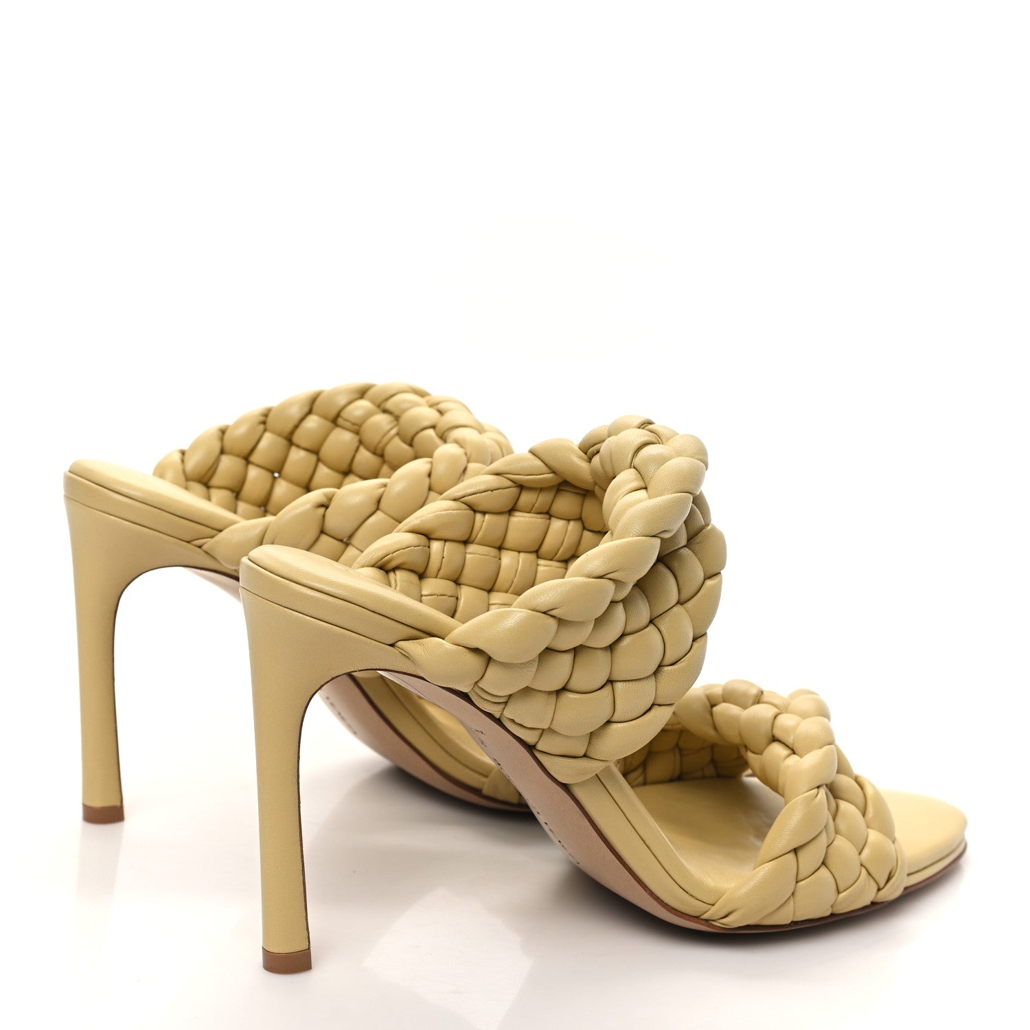 Bottega Veneta Nappa Twisted Padded Intrecciato Curve Slide Sandals 41 Tapioca 4 of 9