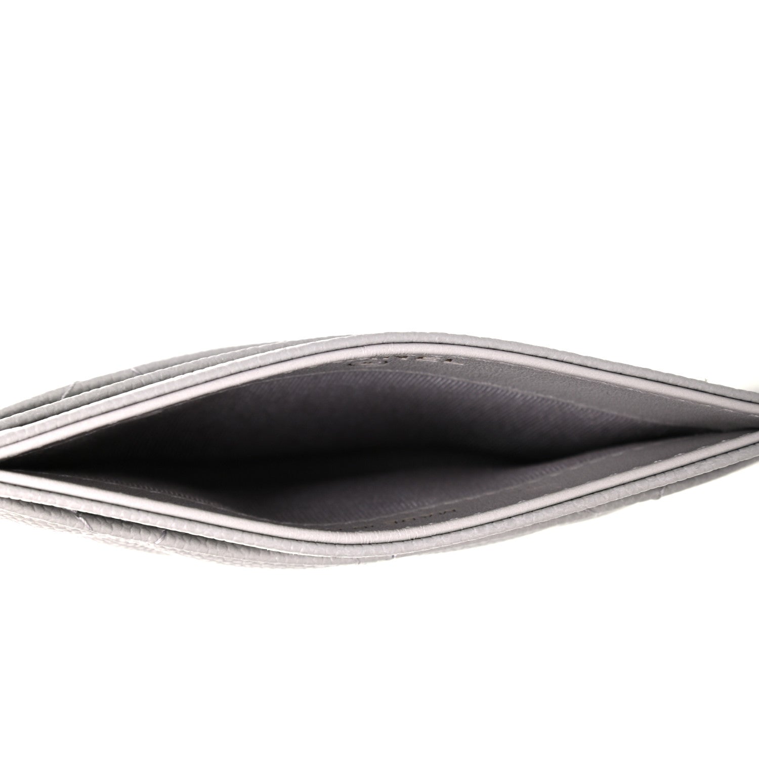 Chanel Caviar Quilted Card Holder Grey 5 of 9
