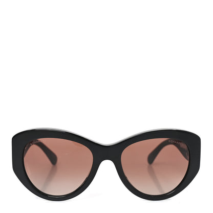 Chanel Acetate Butterfly Large CC Sunglasses 5492-A Black 2 of 7