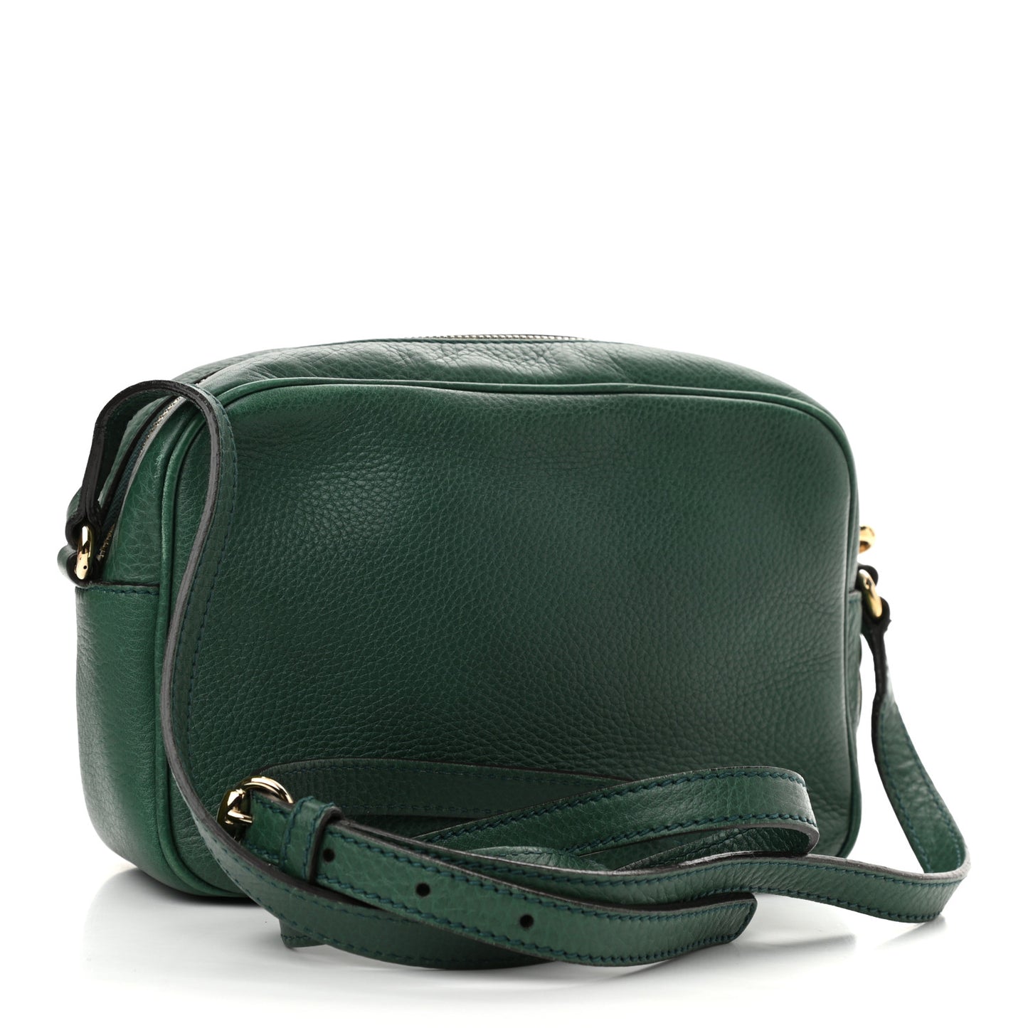 Pebbled Calfskin Small Soho Disco Bag Emerald Green