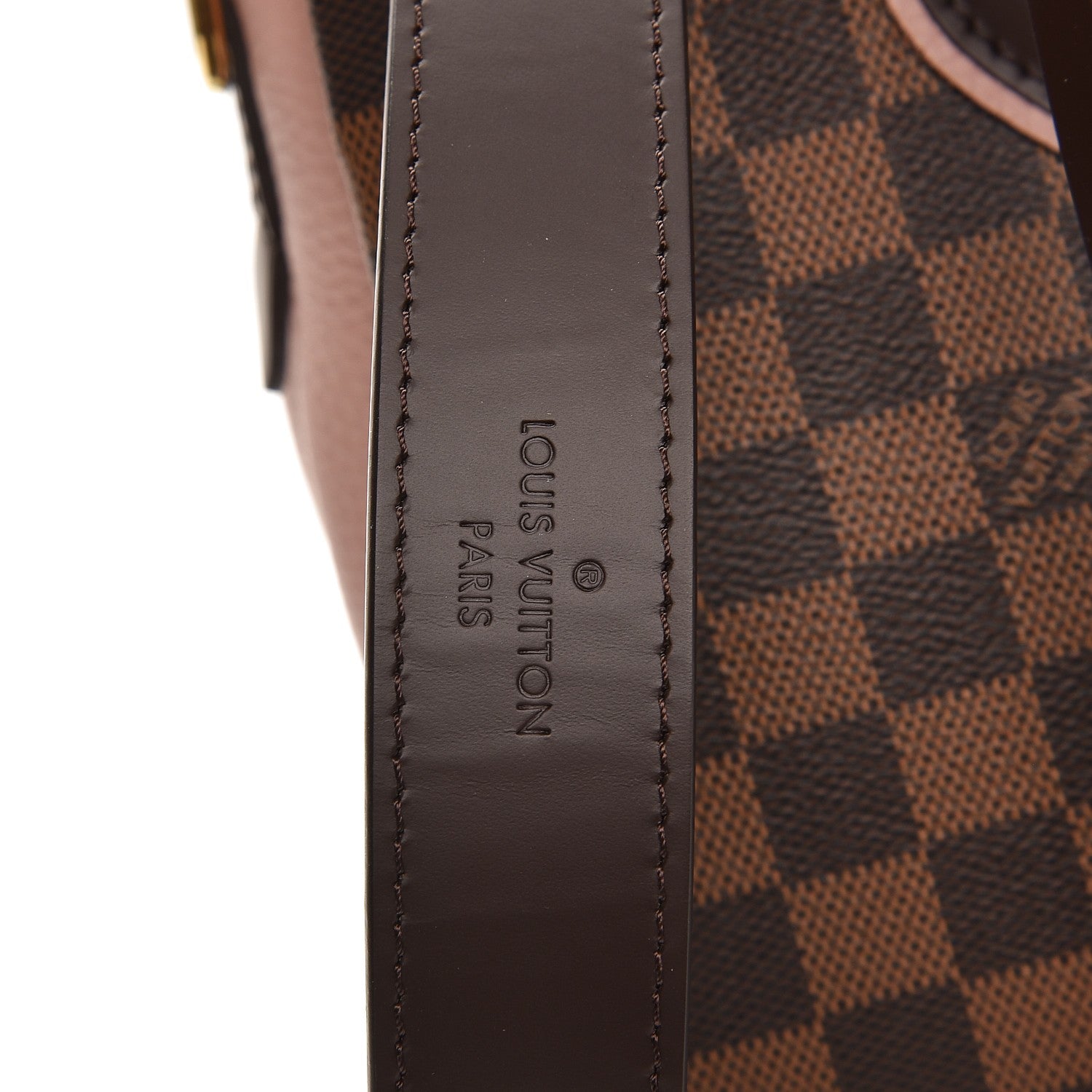 Louis Vuitton Cuir Taurillon Damier Ebene Normandy Magnolia 7 of 10