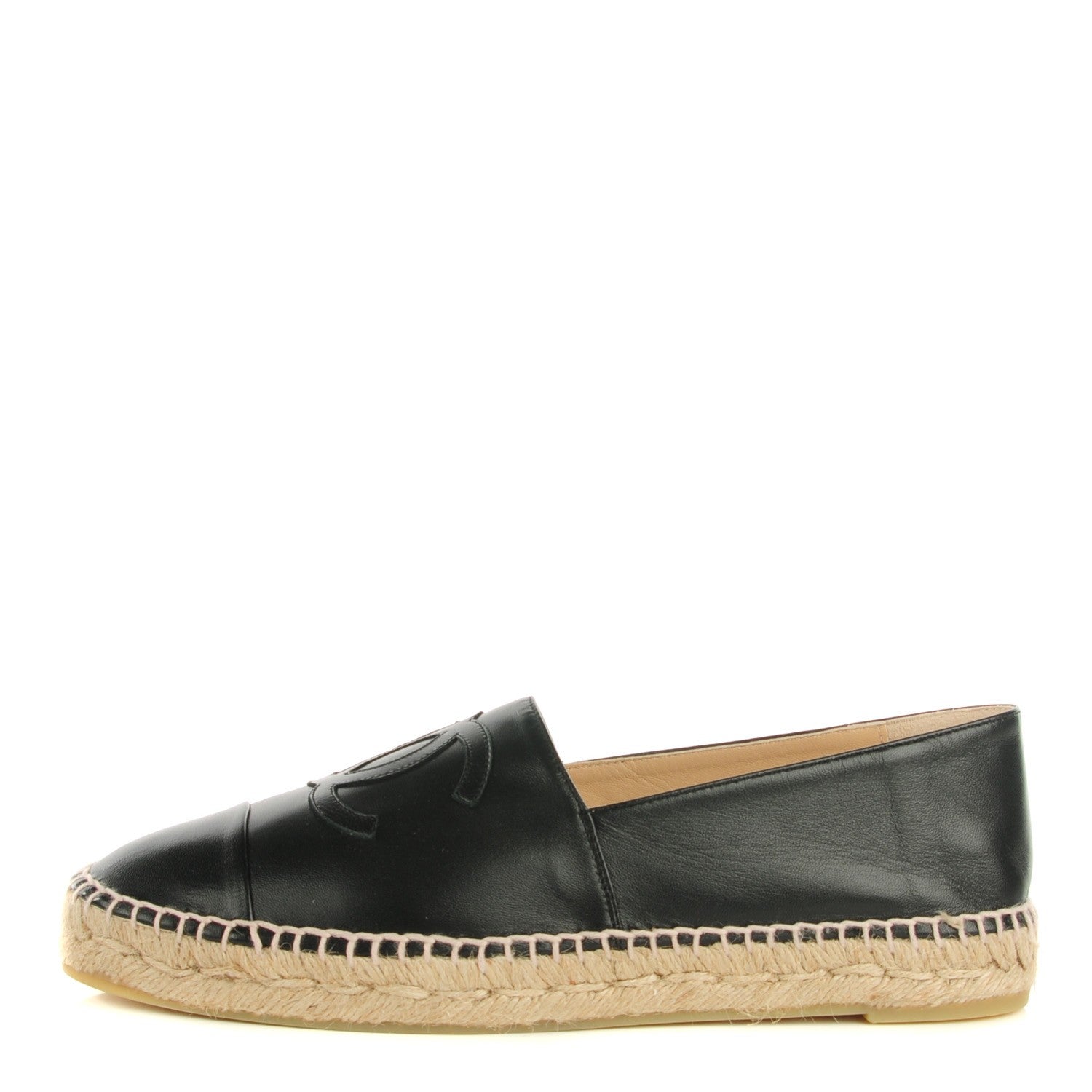 Chanel Lambskin CC Espadrilles 41 Black 1 of 10